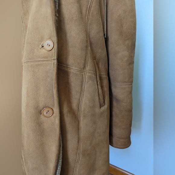 Aston New York Leather Suede Shearling Jacket - Picture 3 of 10
